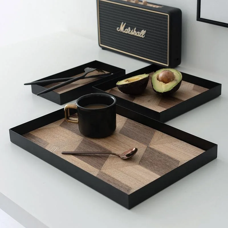 Iron Wood Serving Tray