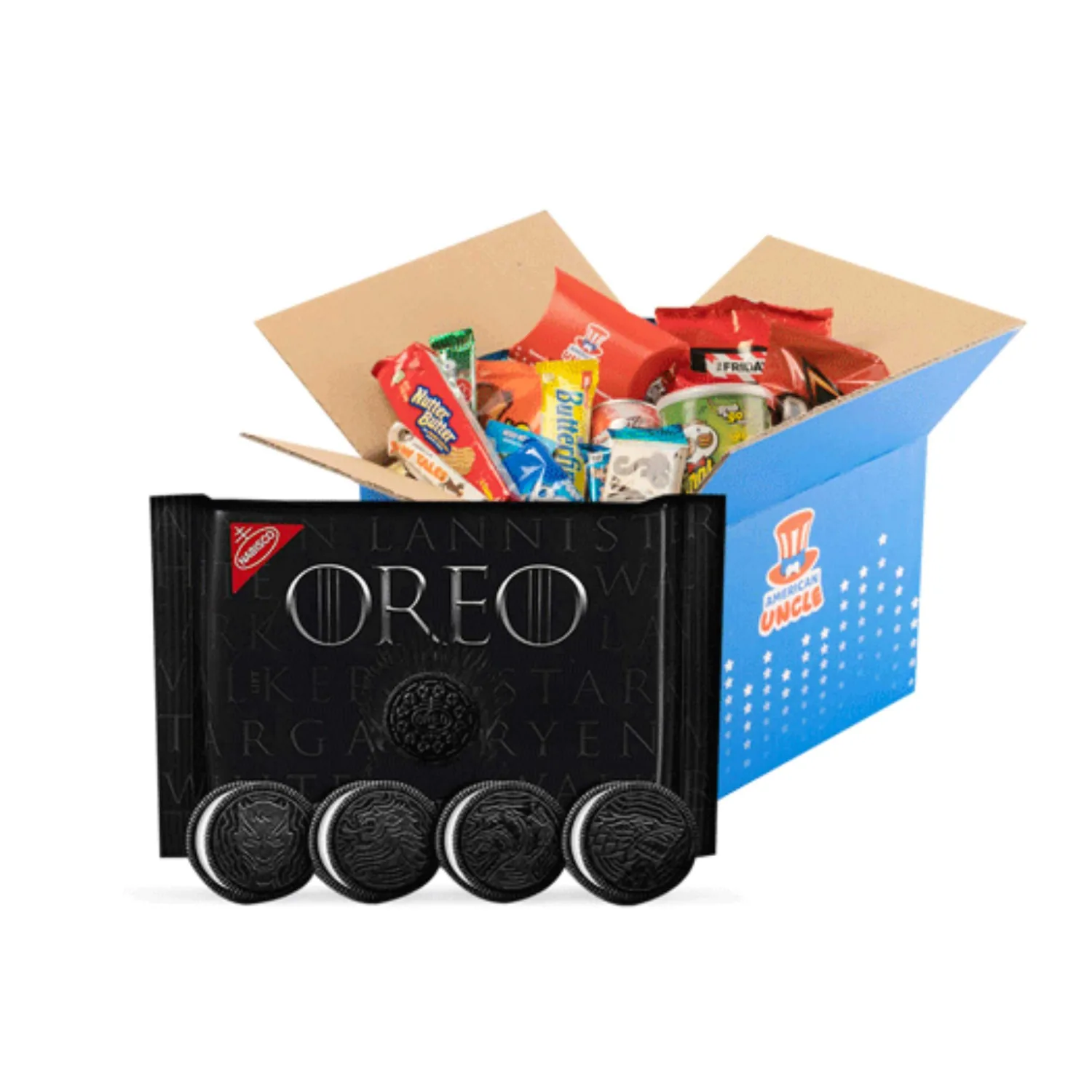 Americanbox Édition limitée avec Oreo Game of Thrones (Le Trône de Fer), Box du mois en édition limitée avec Oreo Game of Thrones