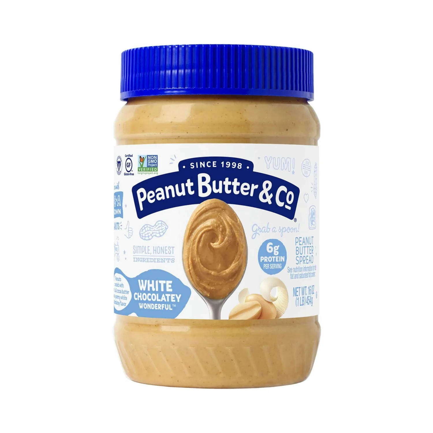 Peanut Butter & Co. White Chocolate Wonderful, pâte à tartiner au chocolat blanc et beurre de cacahuètes de 454g
