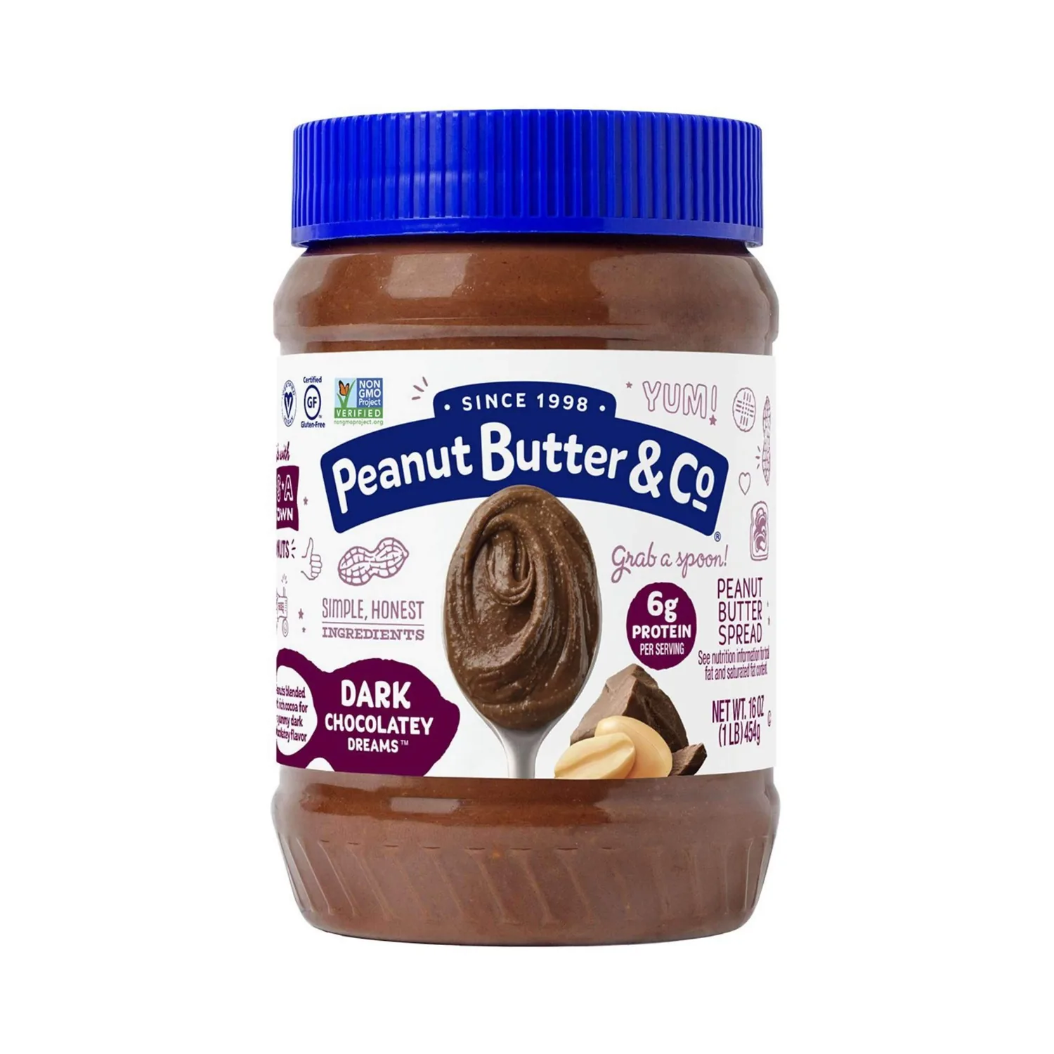 Peanut Butter & Co. Dark Chocolate Dreams, pâte à tartiner au chocolat noir et beurre de cacahuètes de 454g
