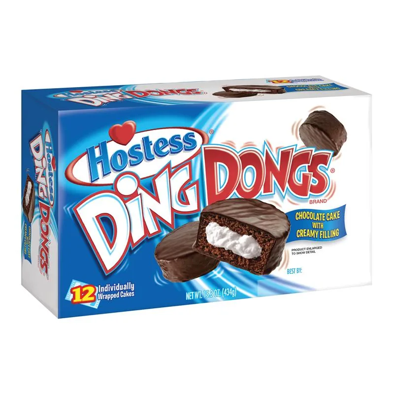 Hostess Ding Dongs, gâteaux au chocolat et à la crème à la vanille au format de 10 pièces