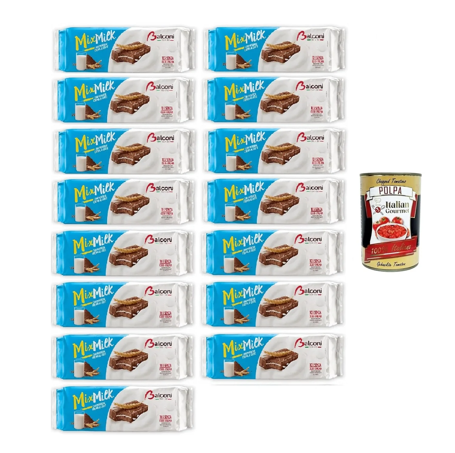 15x Balconi Gâteaux Mini Mix Milk 350g + Italian Gourmet polpa 400gr