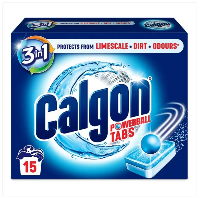 Calgon 3-in-1 Washing Machine Water Softener Tablets 15 per pack