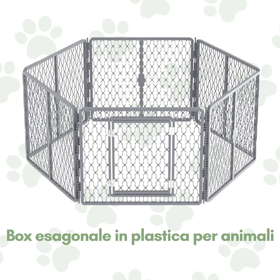 Box Esagonale in Plastica per Animali