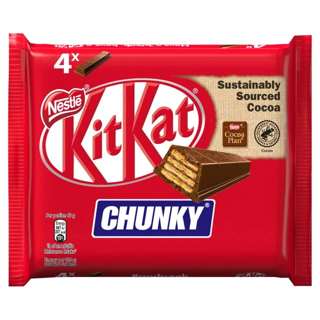 KitKat Chunky Milk Chocolate Bar 4 per pack