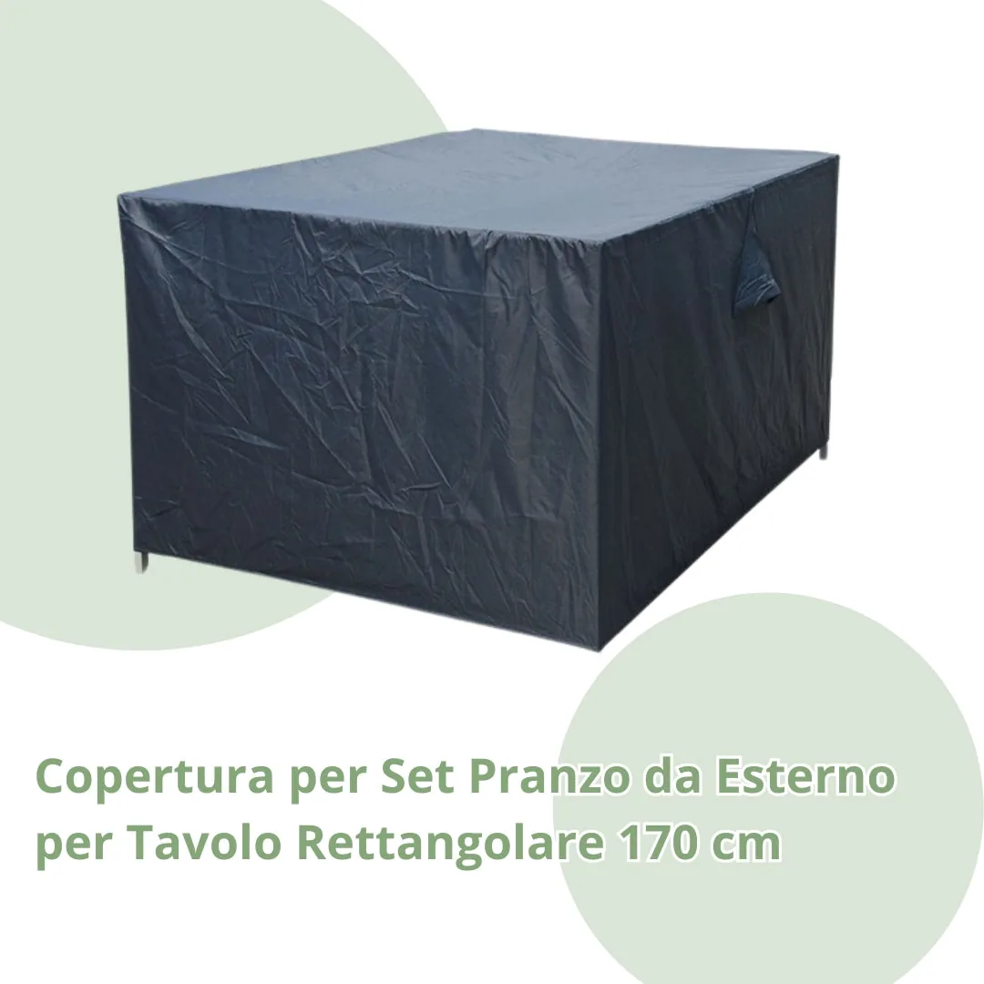 Copertura per Set Pranzo da Esterno per Tavolo Rettangolare 170 cm