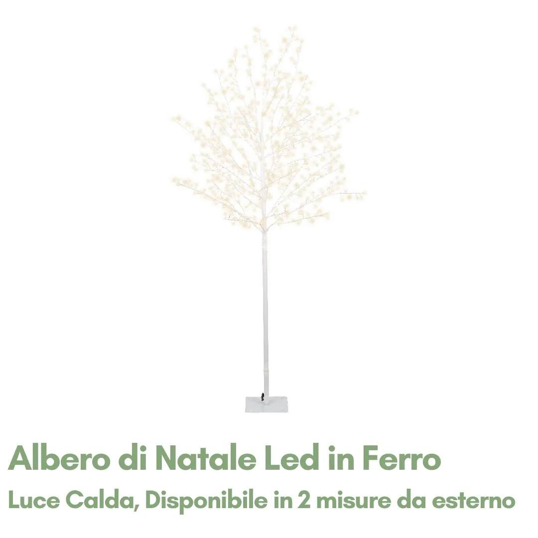 Albero di Natale LED in Ferro Luce Calda