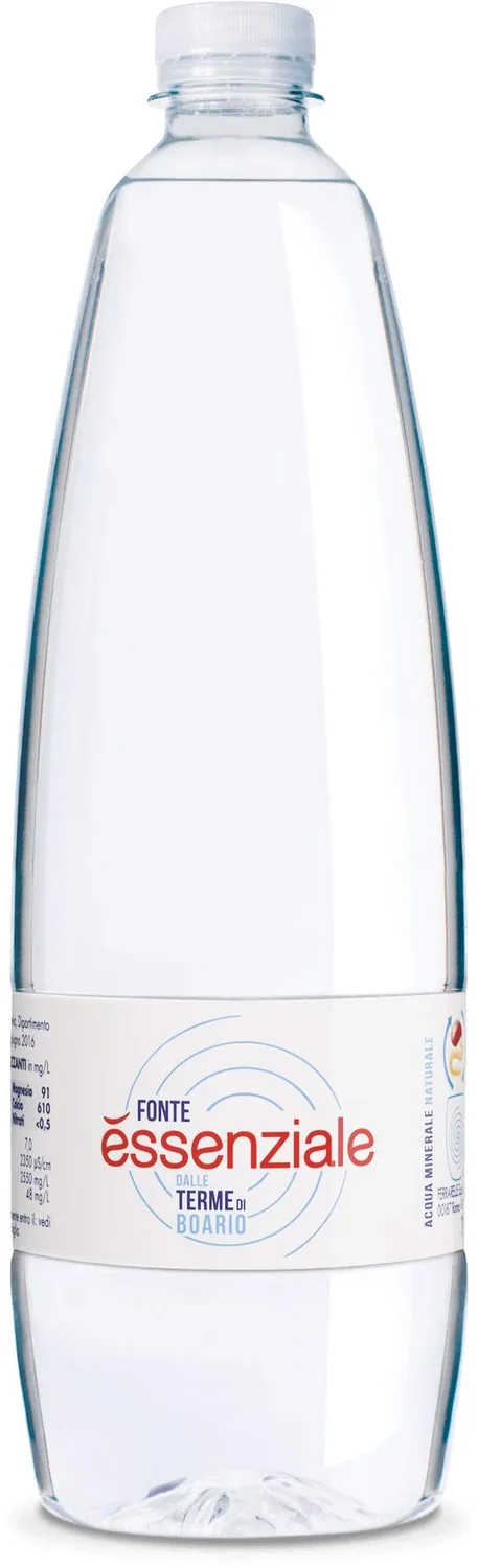 12 Flacons Eau Minérale Naturelle Essentielle 1 Lt. Riche En Magnésium