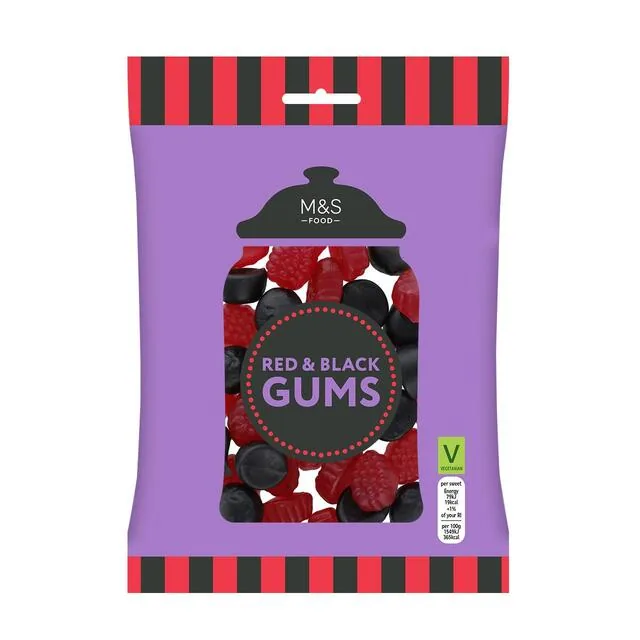 M&S Red & Black Gums 225g