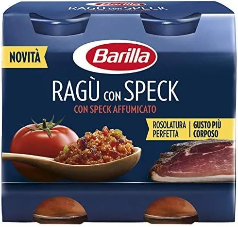 2 X Barilla Ragù Con Bacon Sauce Tomate Sauce Tomate 2 X 180 G Ragu Avec Bacon
