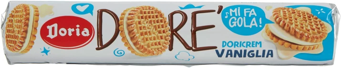12 X Doria Dorè Biscuits À La Vanille 150 G Tube À Collation Barres
