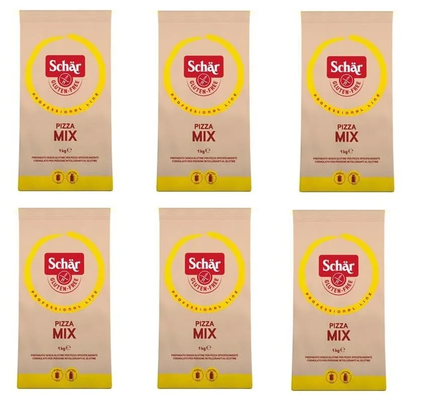 Schar Farina Lot De 6 Mélanges À Pizza Sans Gluten Pour Pizza Sans Gluten 1 Kg