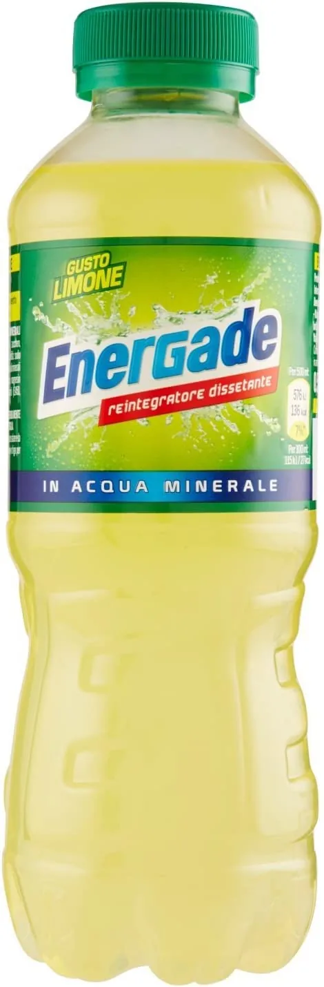 Energade Lot De 12 Boissons Énergisantes Au Citron Bevanda Energetica 0,5 L