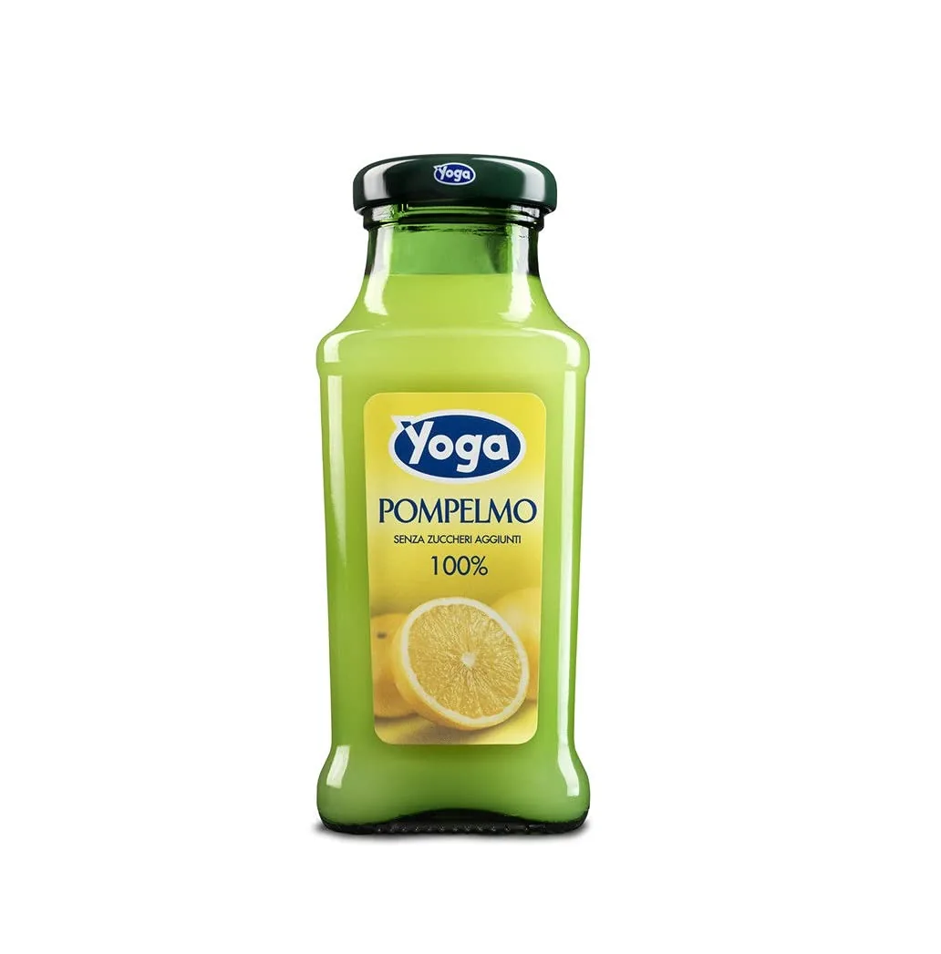 Yoga 24x Bar Grapefruit Fruit Juice Drink Beverage 200 Ml 100% Grapefruit