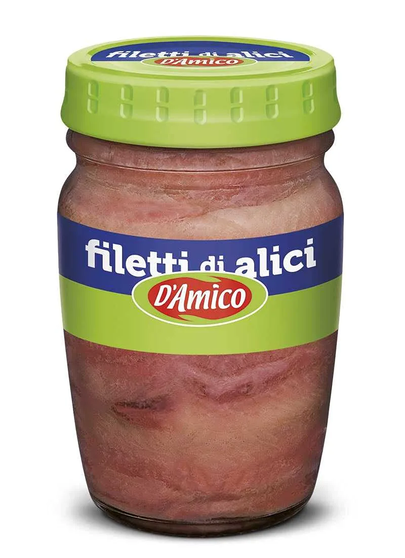 D'amico Filetti Di Alici Filets D'anchois À L'huile De Tournesol Anchois 140g