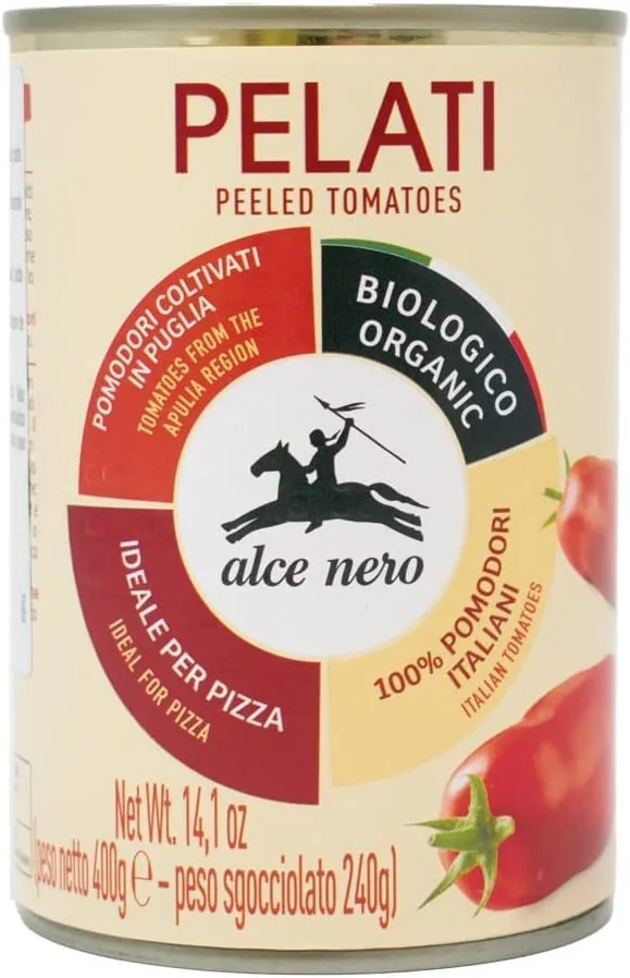 Alce Nero Pomodori Pelati Biologico Biologico Lot De 12 Sauces Tomates Pelées En Italie 400 G