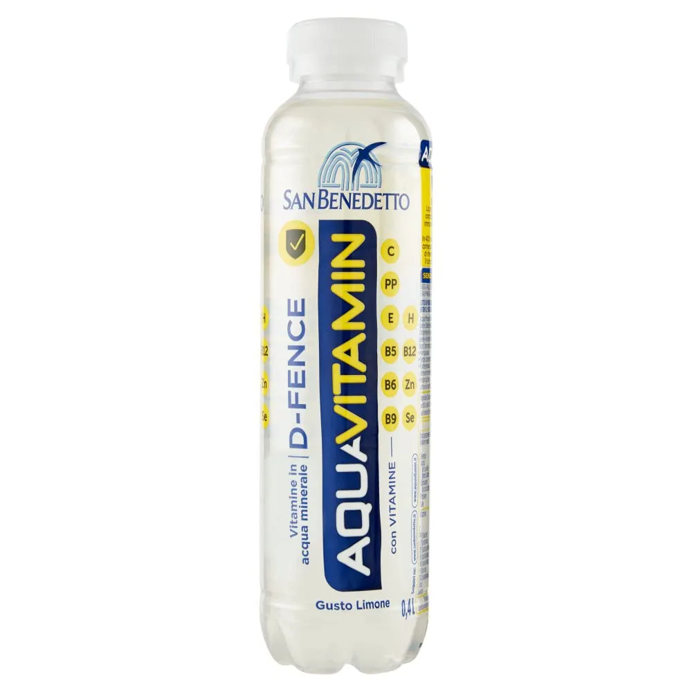 San Benedetto Aquavitamine D-Fence Lot De 24 Bouteilles D'eau Avec Bouteille En Pet Citron 40 Cl