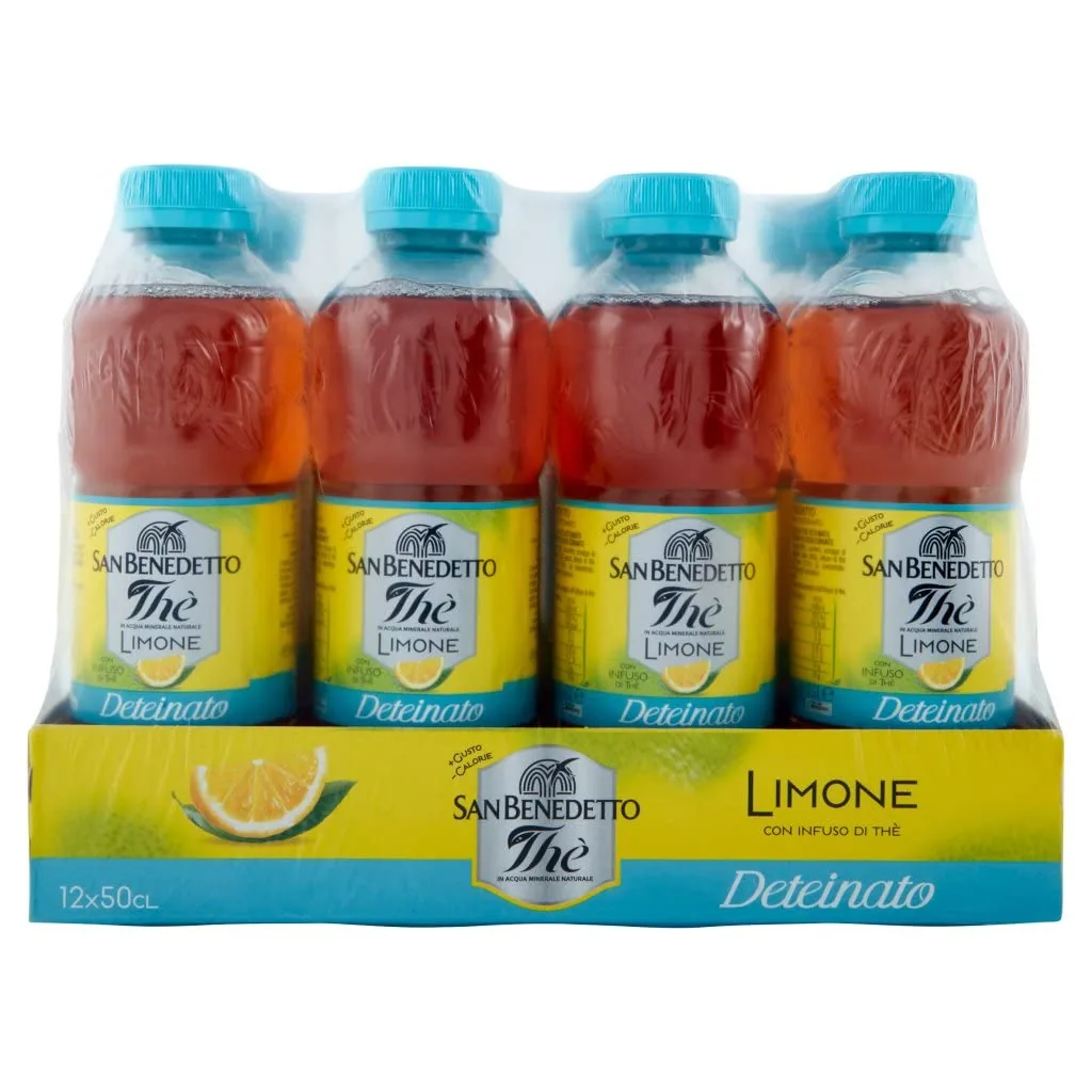 24 X San Benedetto The Deteinato Citron Vert Pet 500 Ml De Boisson Rafraîchissante Citron Décaféiné