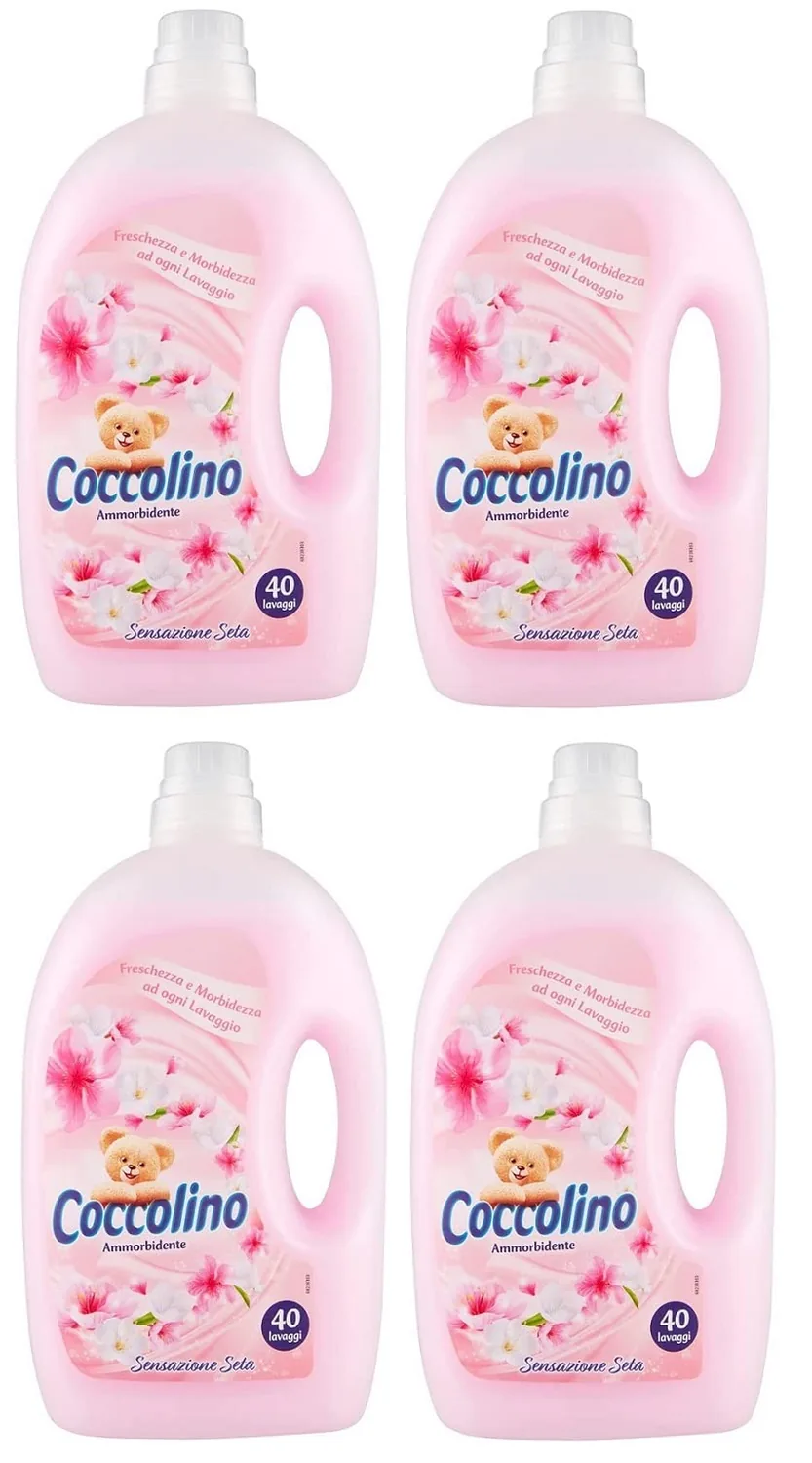 Coccolino Ammorbidente Diluito Sensazione Seta Lot De 4 Adoucissants Dilués 40 Lavages 3lt