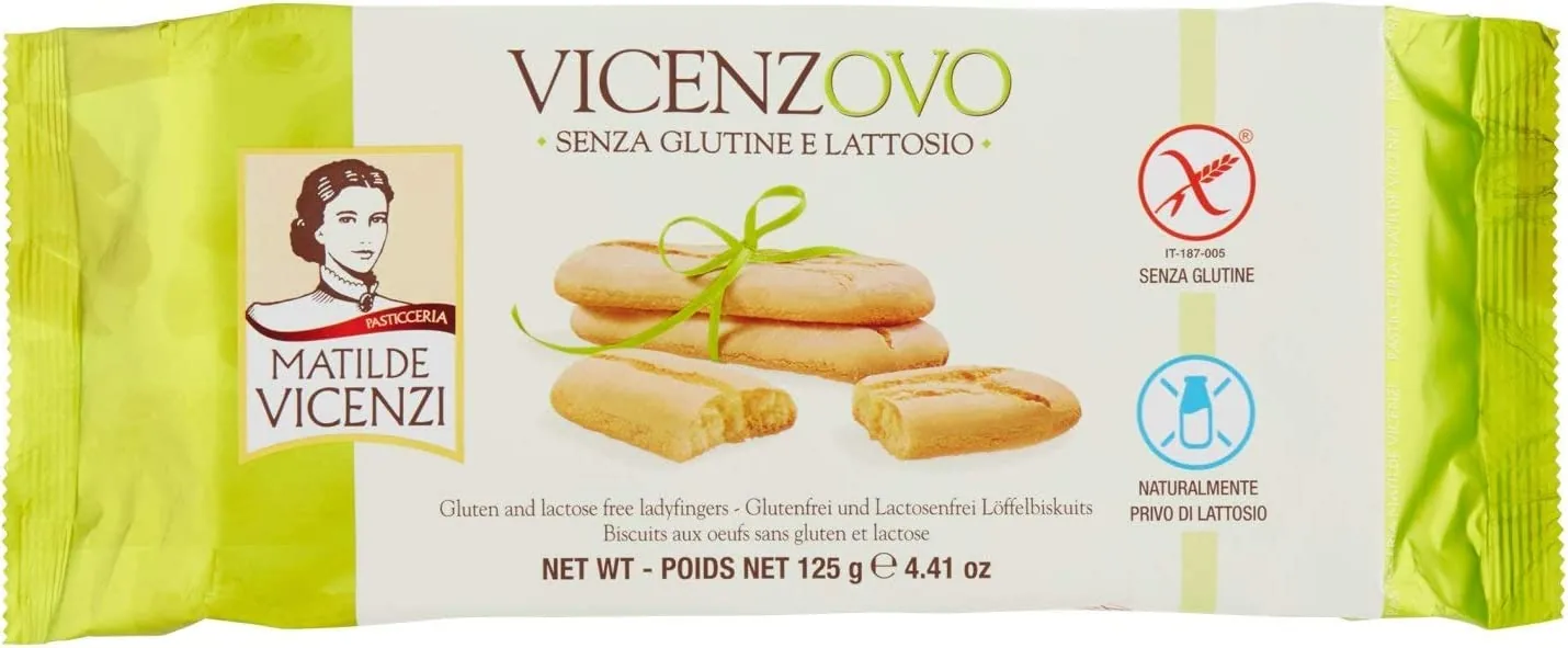 Matilde Vicenzi Vicenzovo Senza Glutine Glutine Biscuits Pour Tiramisu 125 G Lot De 3