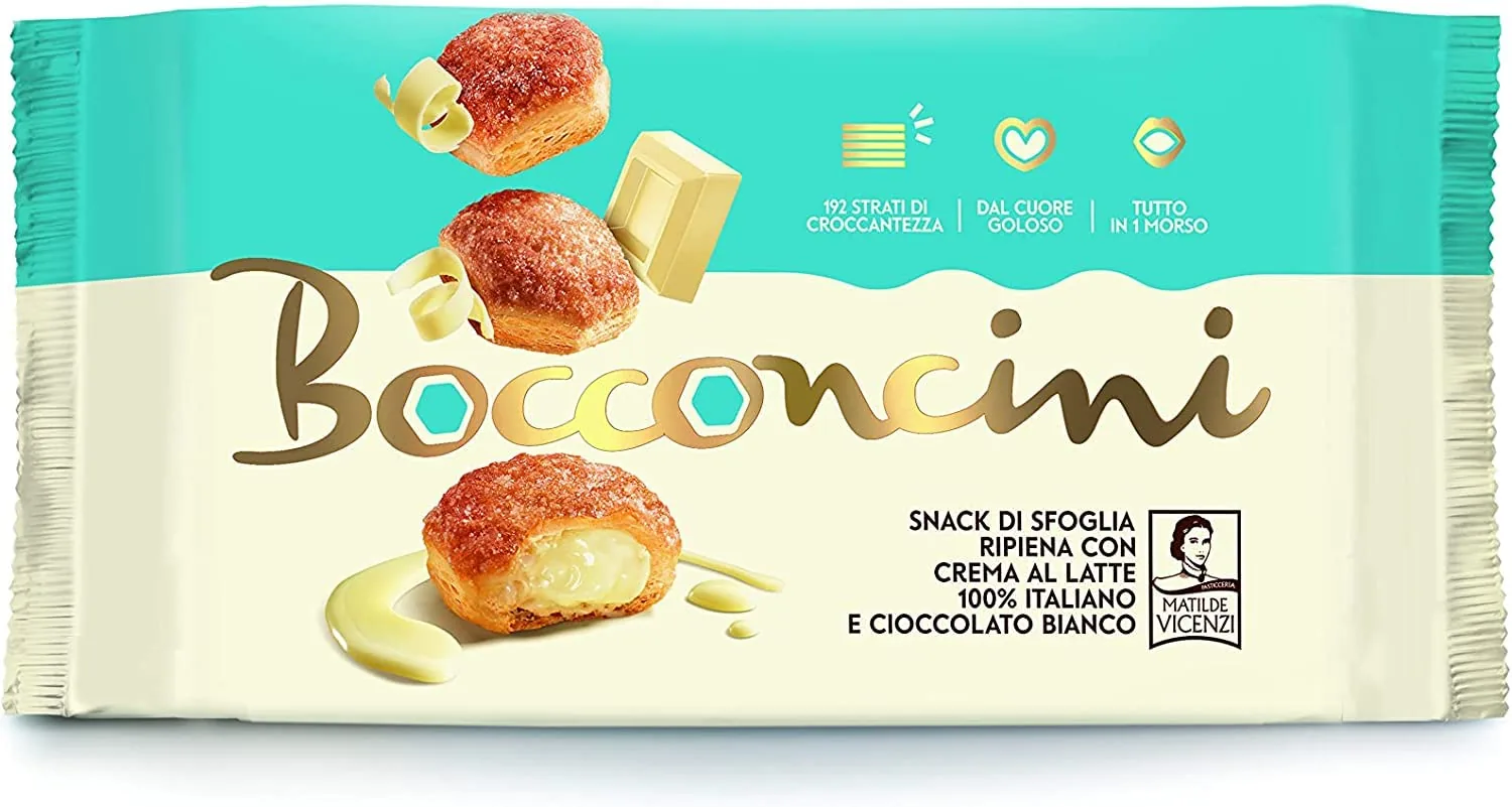 6 X Matilde Vicenzi Bocconcini Avec Crème Au Lait Et Chocolat Blanc 100 G