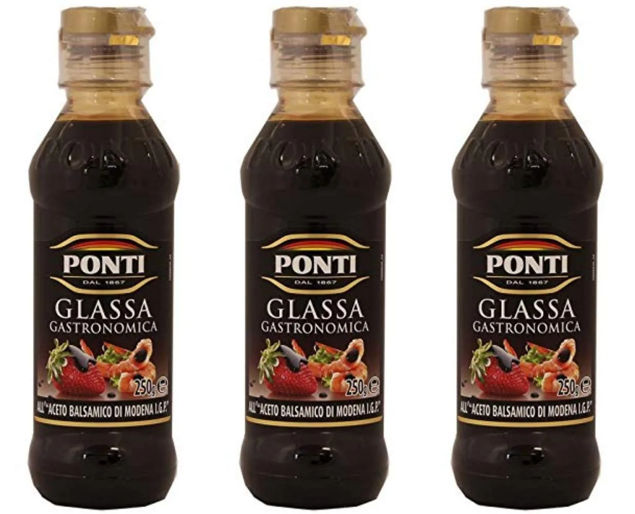 Ponti Aceto Balsamico Di Modena Vinaigre Balsamique Italien 250 Ml