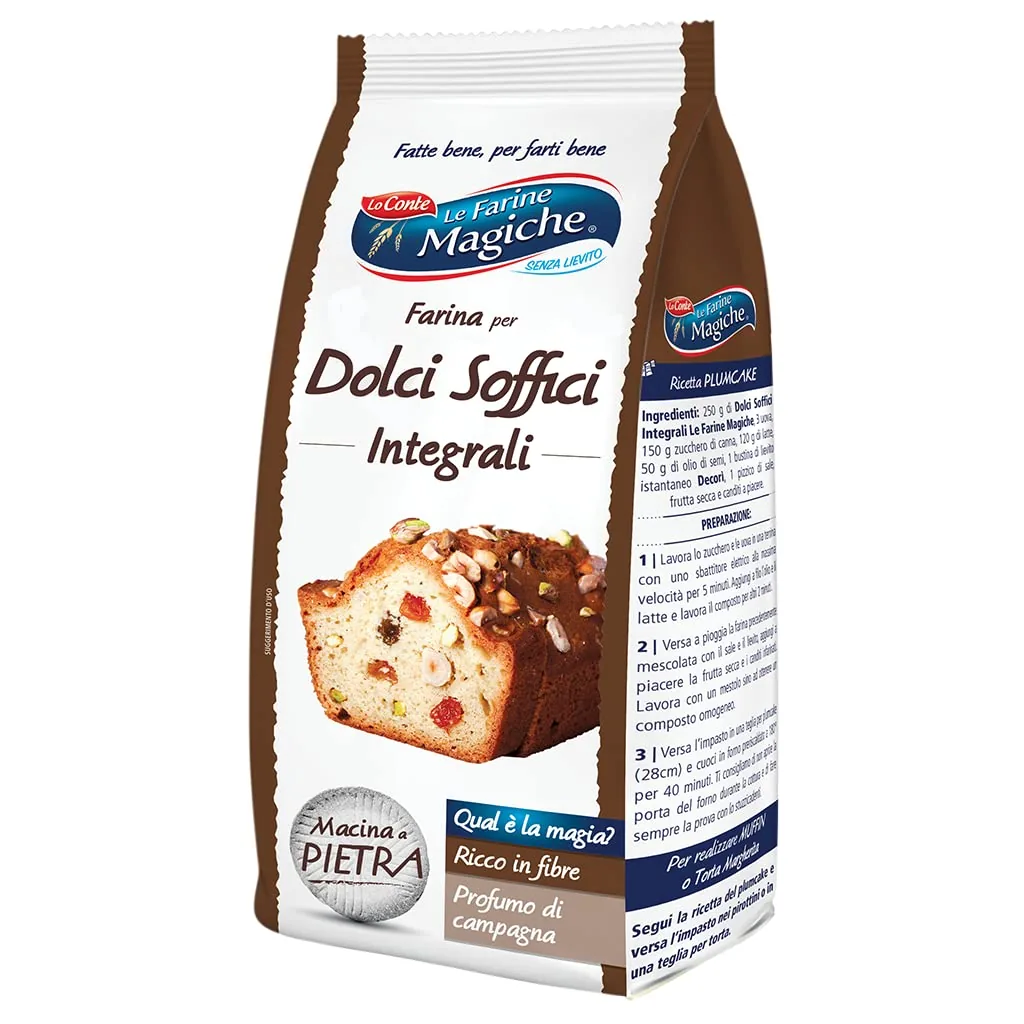 3 X Le Farine Magiche Farina Dolci Soffici Integrali Idéal Pour Les Beignets, Les Tartes À La Margherita 500 G