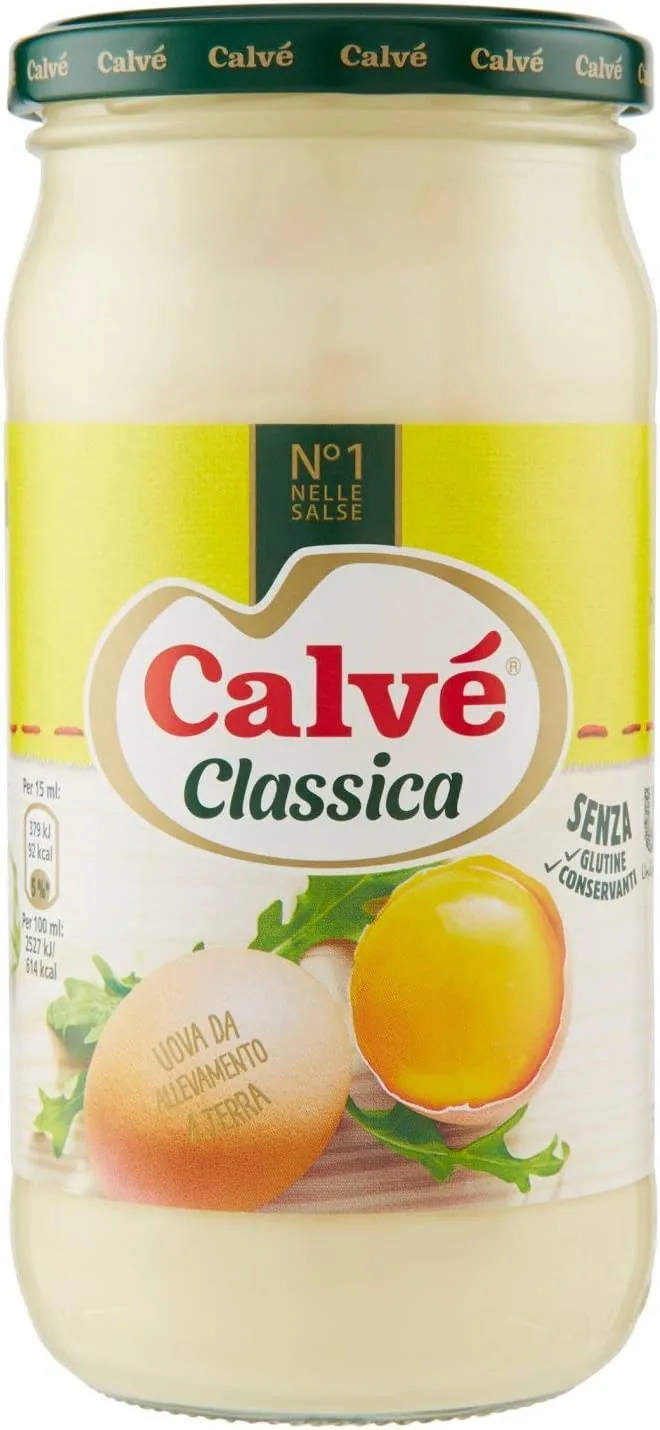 Calve Calve Classic Mayonnaise Mayo Classic Sauce Sauce En Verre 500 Ml