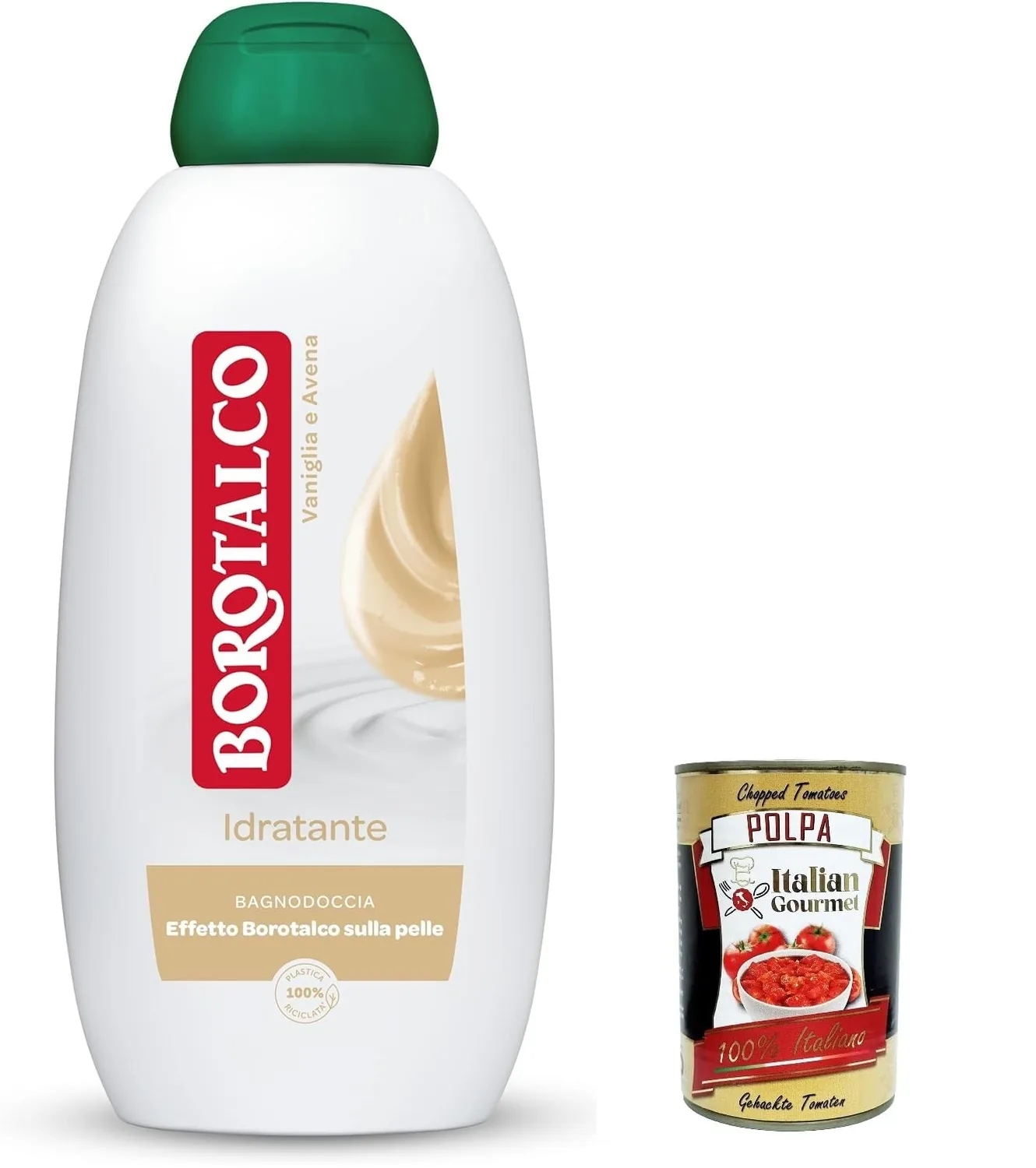 Borotalco Bagnodoccia Idratante Vaniglia E Avena Lot De 3 Formules De Bain Corporelles, Hydratante Et Enveloppante, Effet Borotalco Sur La Peau, 450 Ml + Italian Gourmet Polpa 400 G