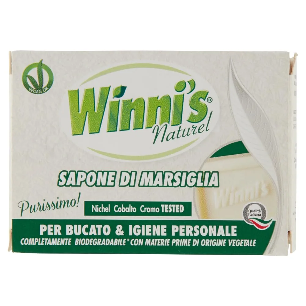 Winni's Lot De 6 Savons De Marseille Pour Le Linge Et L'hygiène Personnelle 250 G + Polpa Italien Gourmet 400 G