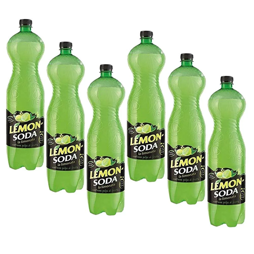 6x Campari Group Lemonsoda Limonade Italienne Boisson Non-Alcoolisée Rafraîchissant Bouteille Pet 1lt