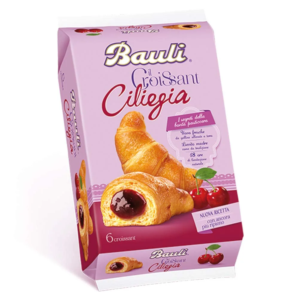 Bauli Croissant Cerise 240 Gr (6 Pièces)