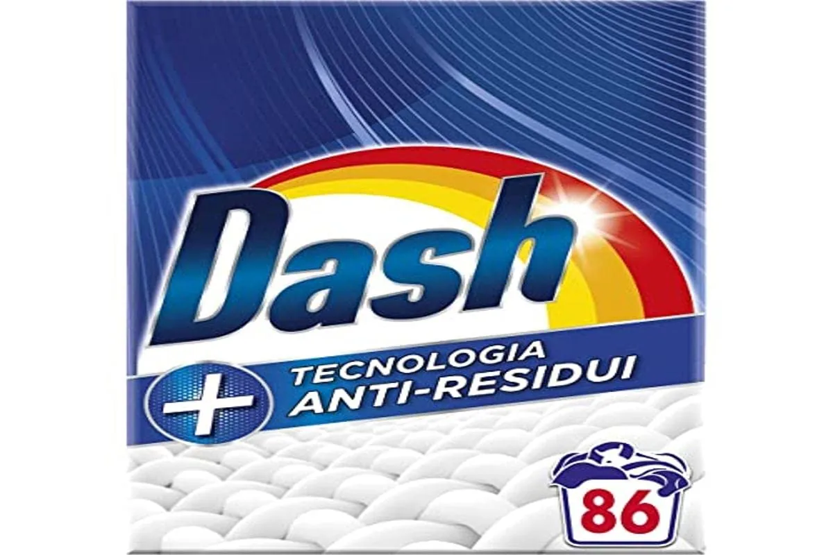 Dash Lessive Machine À Laver En Poudre, 86 Lavages, Technologie Anti-Résidus, Élimine Les Taches, Efficace Même À Froid Et À Court Cycle