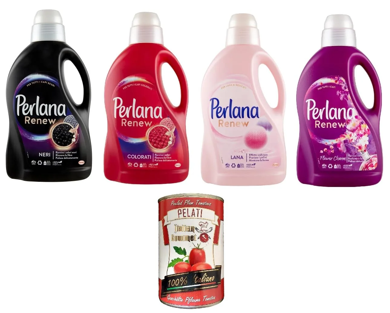 Kit De Test Perlana Renew 1 X Renew Black 1 X Renew Rosa 1 X Renew Color 1 X Renew Flower Charm + Italian Gourmet Pelati 400 G