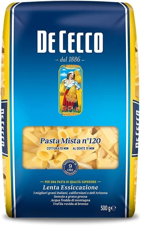 Lot De 20 Pâtes De Cecco 100 % Italiennes Mista N° 120 Pâtes Mélangées 500 G