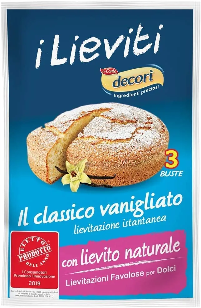 Lo Conte Decori' Lievito Vanigliato Lot De 3 Sachets De Pâte À Sucre À La Vanille