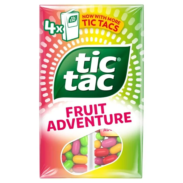 Tic Tac Fruit Adventure Mini Sweets Multipack 4 x 18g