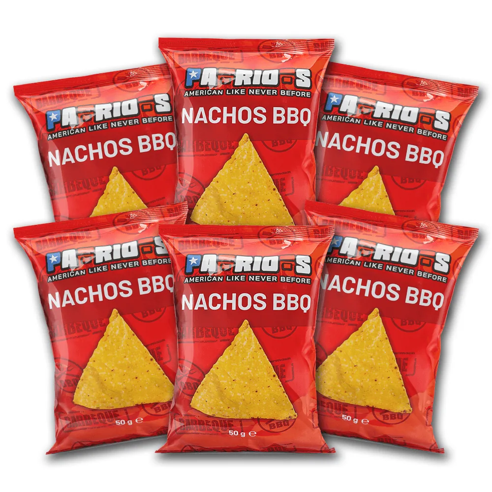 6x Patriots Nachos BBQ, nachos au bbq de 50g