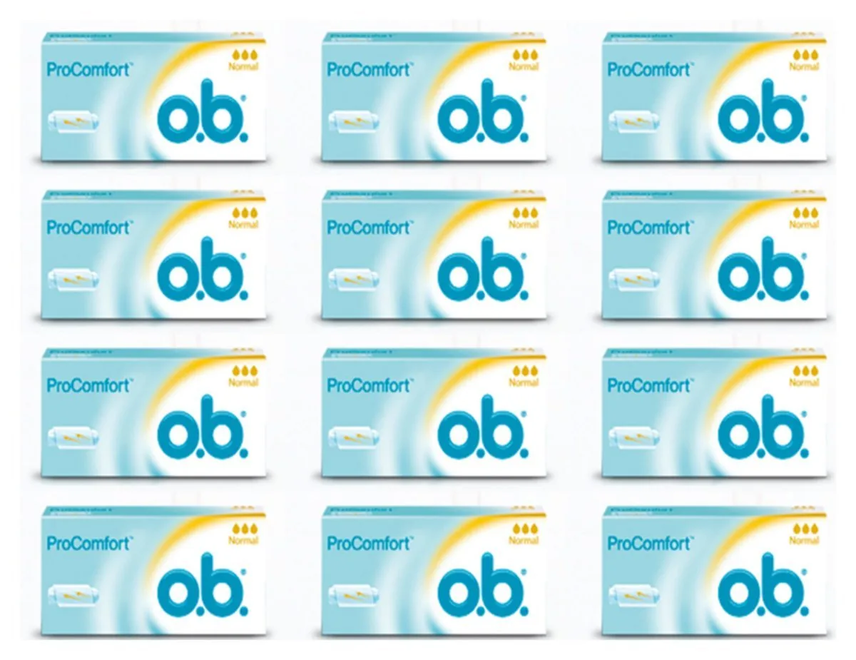 Lot De 12 Tampons O.B. Normal Proconfort 16 Pièces