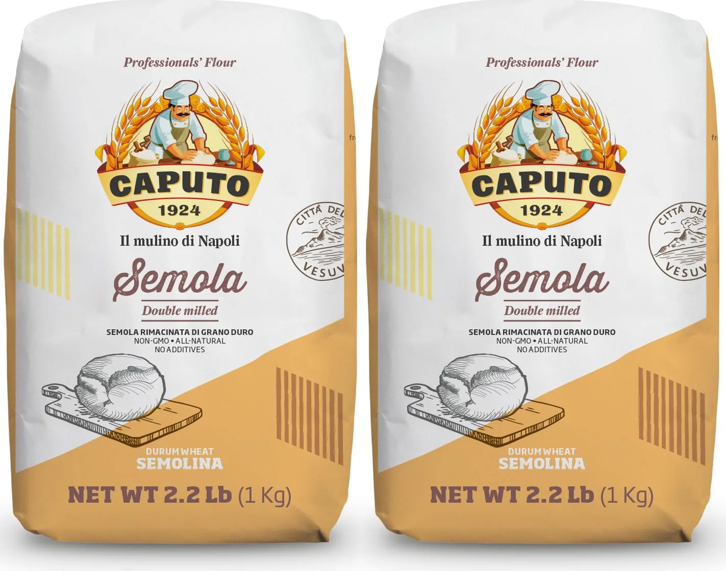 Antimo Caputo 00 Semola (Semolina Flour) - 2 Pack, 1 Kg