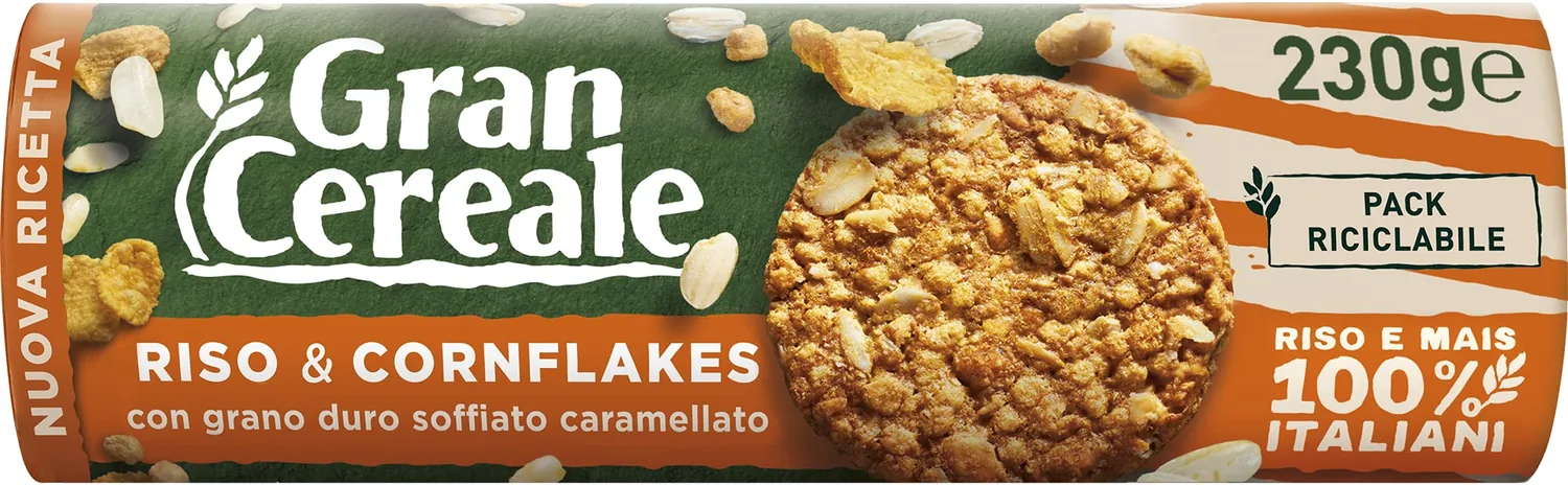Biscuits Gran Cereale Croquants Avec Riz Soufflé 230 Gr