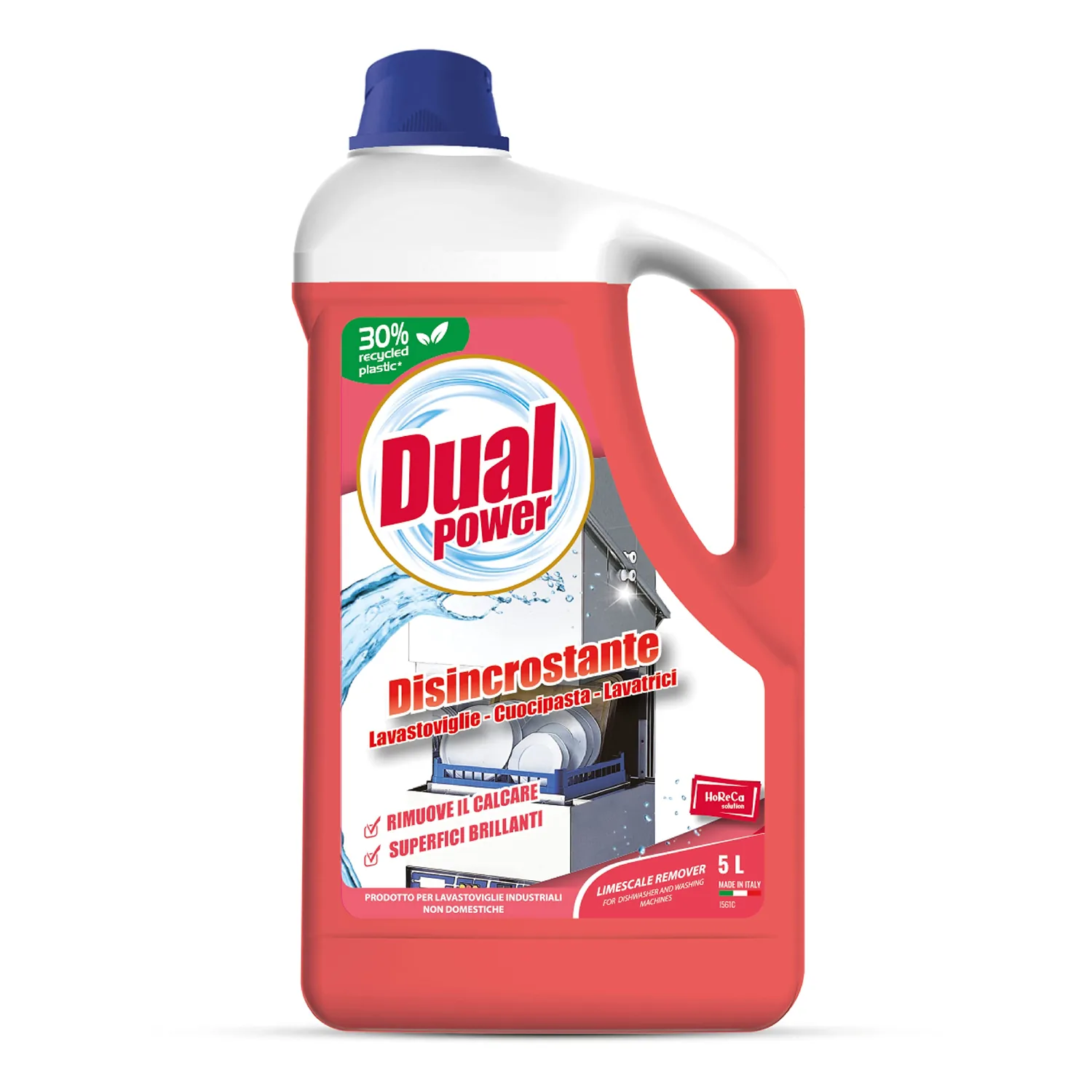 Dual Power Détartrant Haccp Pour Lave-Vaisselle, Machine À Laver Et Cuiseurs Industriels - Élimine Rapidement Le Calcaire, Neutre, 5000 Ml
