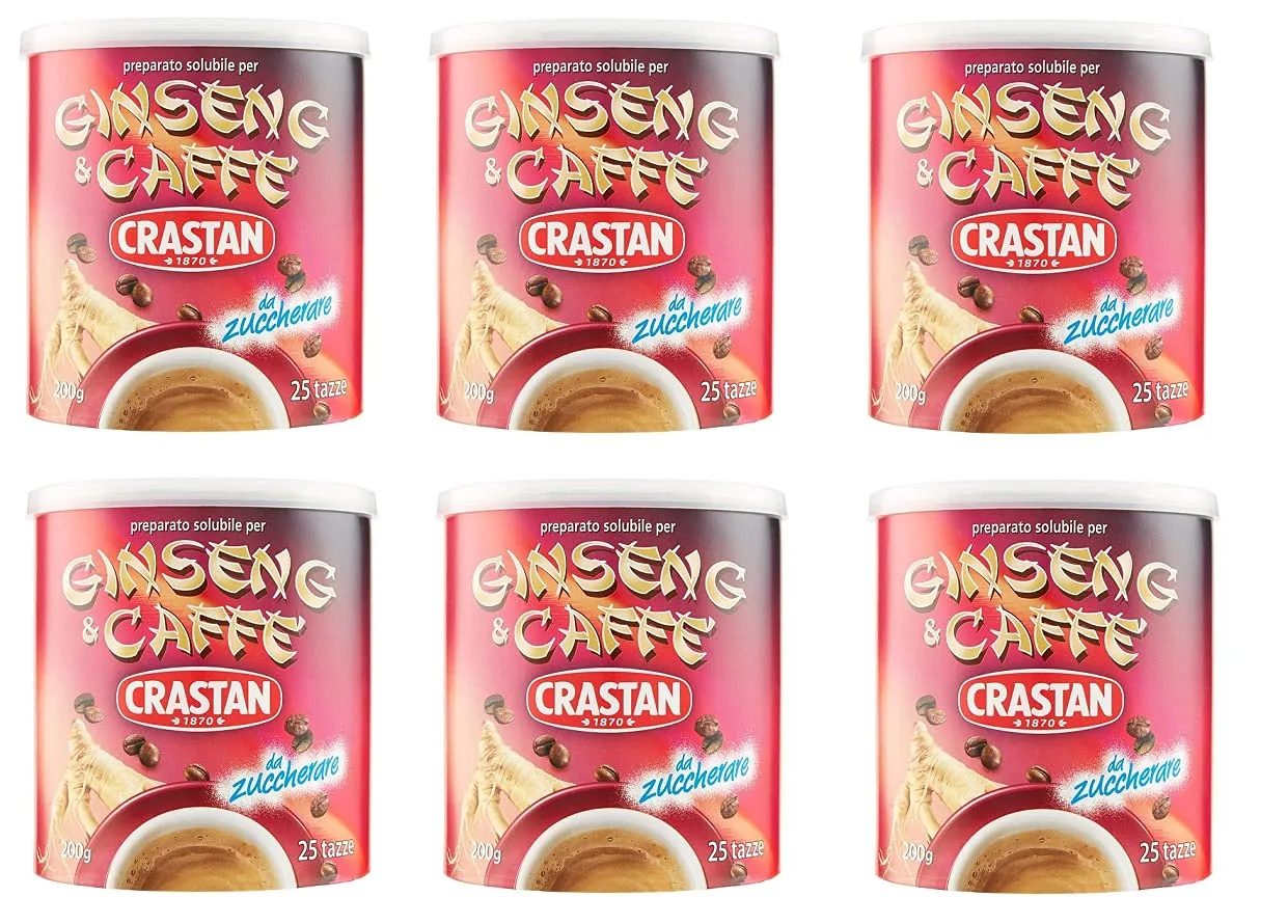 Crastan Instant Ginseng & Coffee Drink (25 Tasses De 200 G) Originale D'italie !