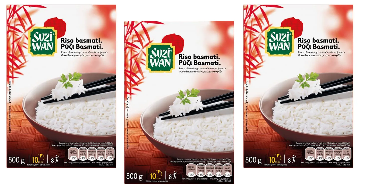 Suzi Wan Riso Basmati Lot De 3 Riz Basmati Long Long Fin Prêt En 10 Minutes 500 G