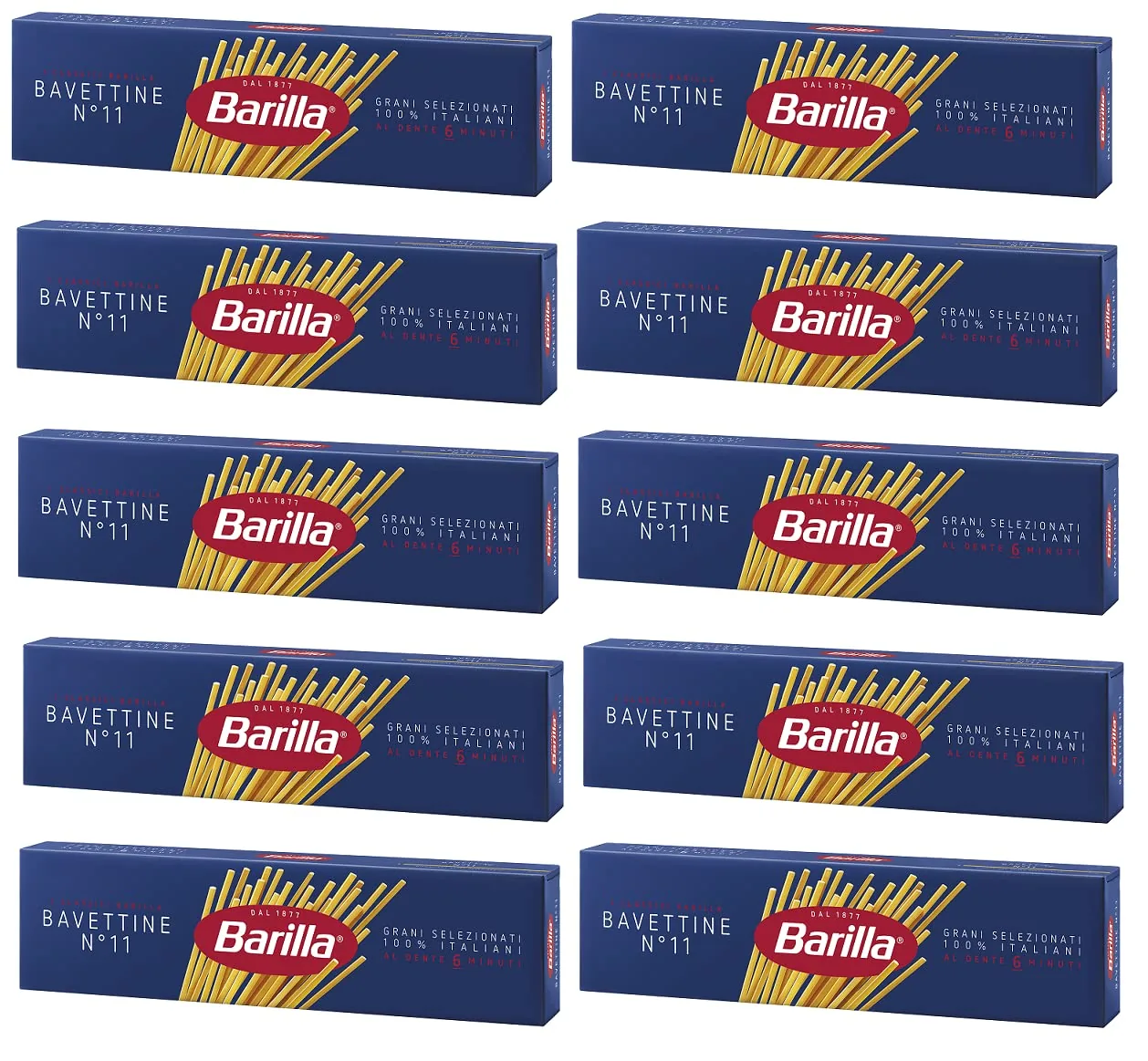 10 X Barilla Bavettine N ° 11 Italienne Pâte 500 G