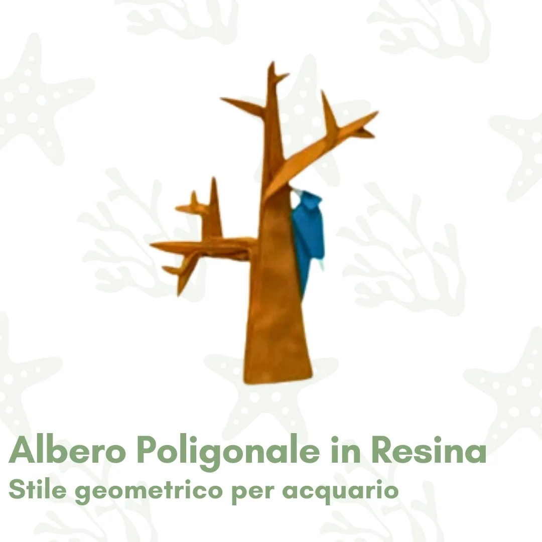Albero Poligonale in Resina - Stile geometrico per acquario