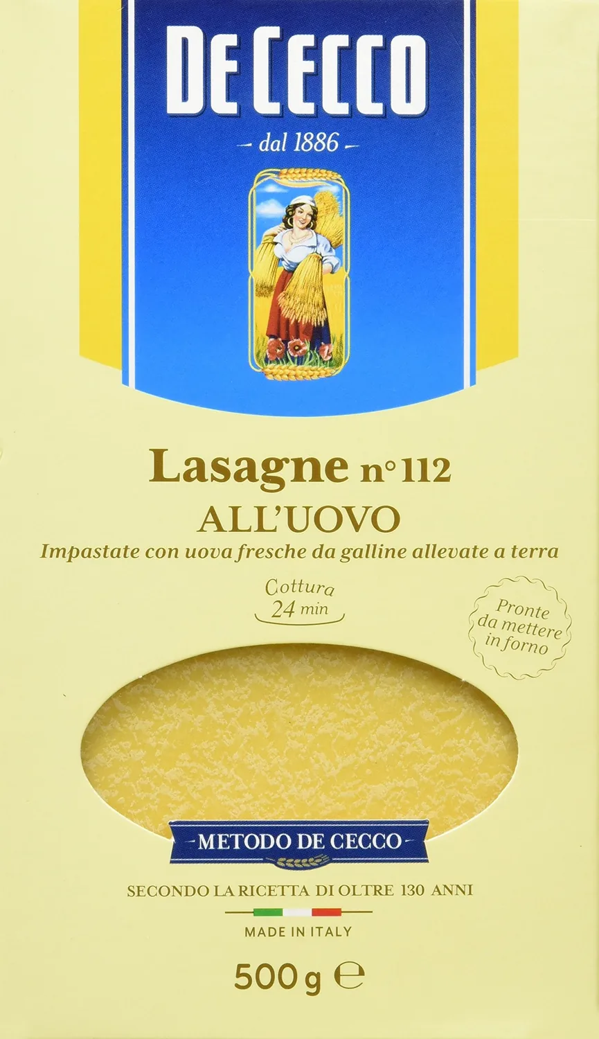 De Cecco Pâtes Aux Oeufs Lasagnes 500gr