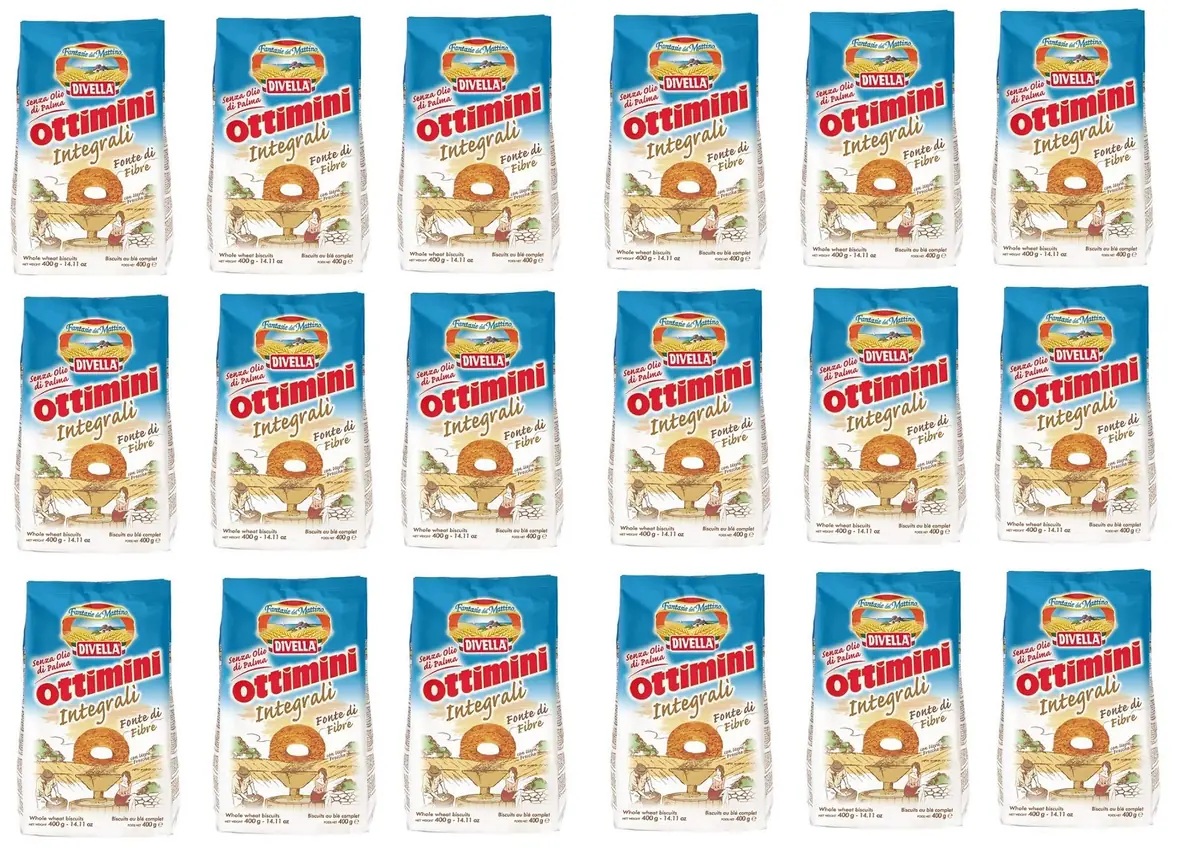Divella Ottimini Integrali Lot De 18 Biscuits De Blé Entiers 400 G