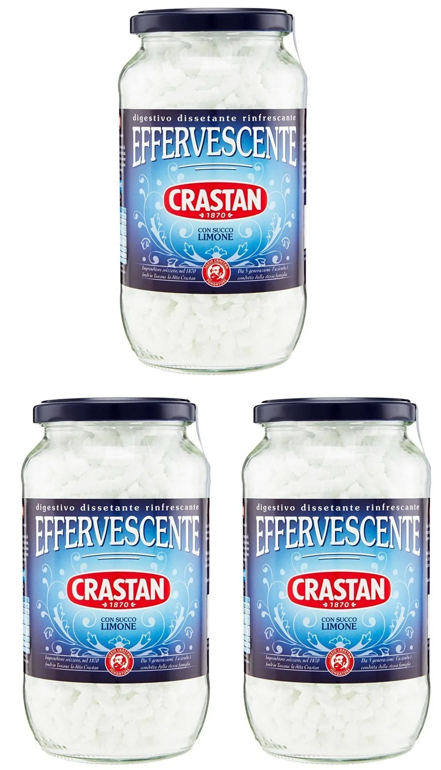 Crastan - Effervescente Limone (3 - 250 G Jars) By Crastan