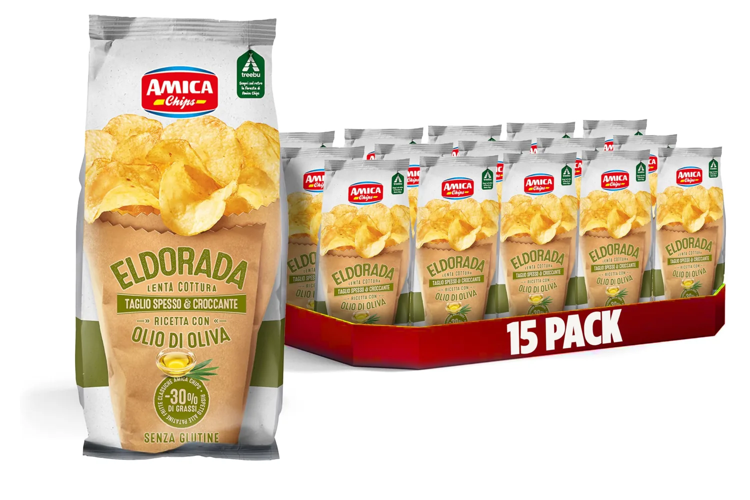 Amica Eldorada Lot De 15 Bouteilles D'huile D'olive 15 X 130 G